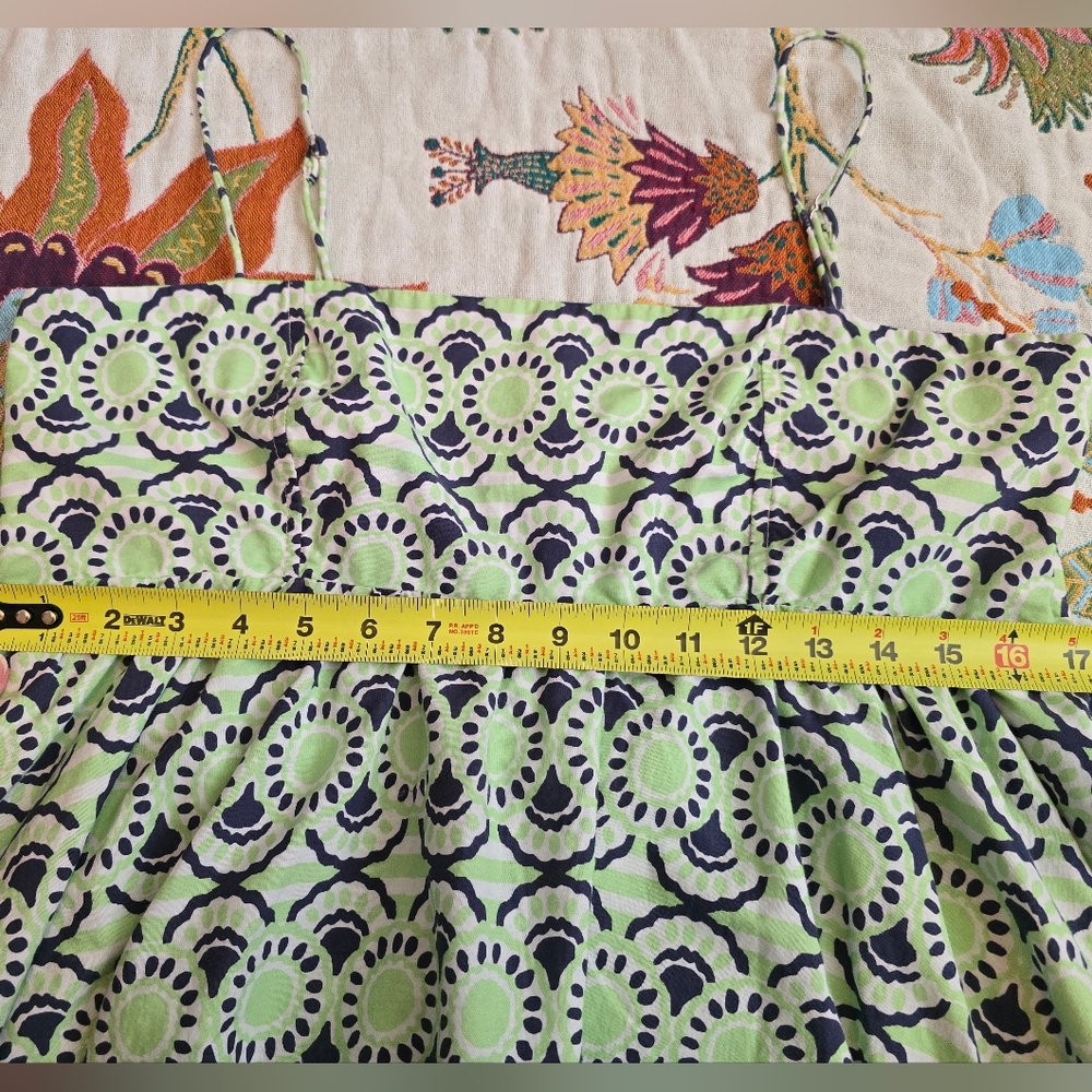 Anthropologie Maeve Blue, Green and White Mini Dress - Picture 10 of 14